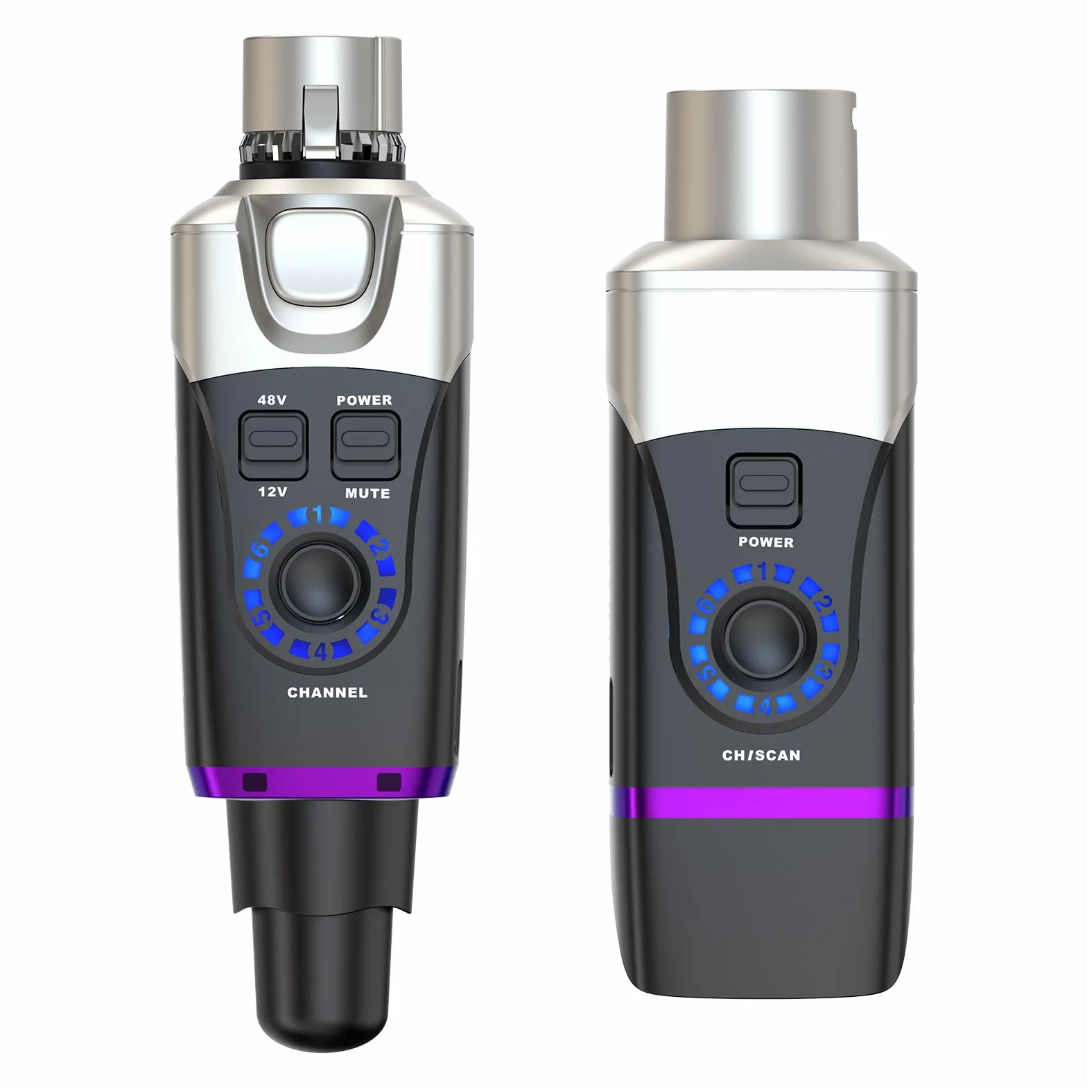 Xvive - U35C - Sistema inalámbrico enchufable para micrófono de condensador con alimentación fantasma de 48 V/12 V (5,8 GHz)