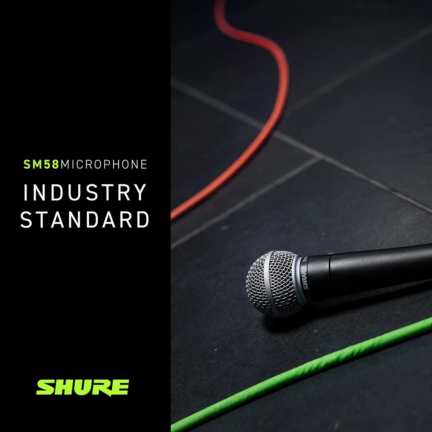 Shure SM58-LC El micrófono de Voz dinámico está diseñado para el Uso Profesional en Voces en actuaciones en Vivo, Refuerzo de Sonido y grabaciones de Estudio - No se Incluye el Cable (SM58-LCE)