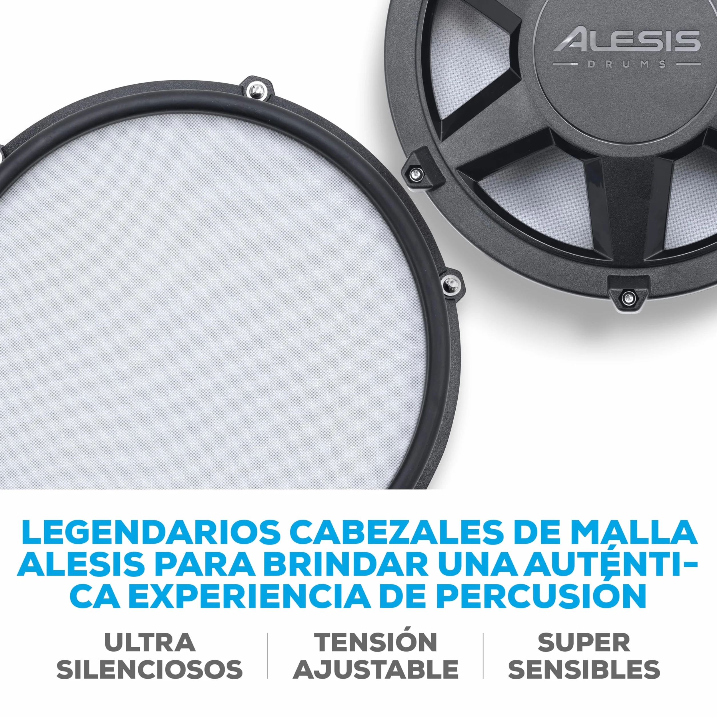 Alesis Nitro Max Kit - Batería Electrónica Compacta con Parches de Malla Silenciosos, Caja de Doble Zona de 10", Bluetooth, +440 Sonidos BFD, Drumeo, USB MIDI, Pedal de Bombo