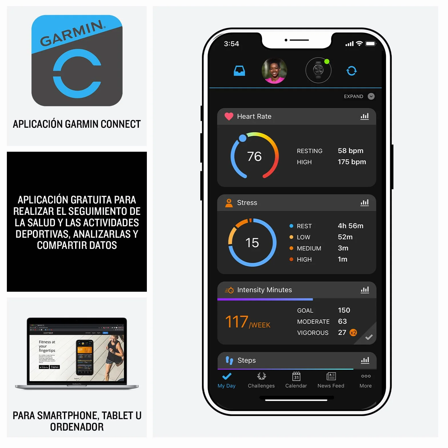Garmin Venu 3S, Smartwatch Premium con GPS, AMOLED, Funciones avanzadas de Salud y Forma física, más de 30 Aplicaciones Deportivas, 10 días de autonomía, Beige Gold