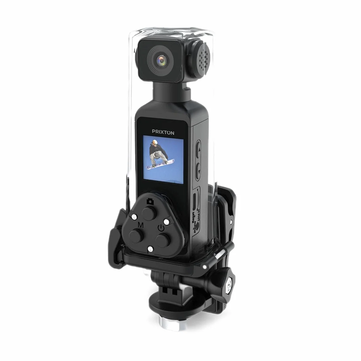 PRIXTON Cámara Vlogging Snap Pocket DC600 5K 50MP WiFi Estabilización EIS Carcasa Sumergible 30m Pantalla Táctil 1.3" Giratoria 270º