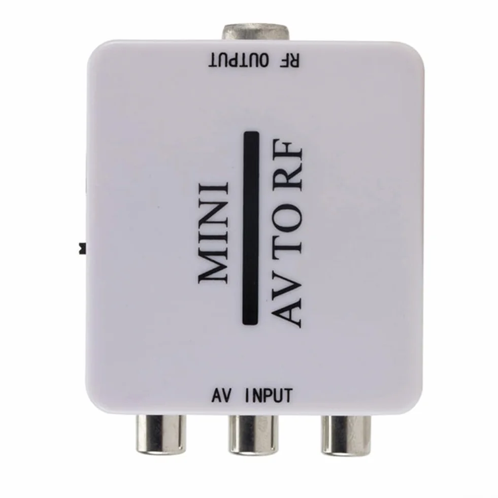 Convertidor de señal AV a RF para entrada compuesta RCA, adaptador modulador RF coaxial AV 2 RF compatible con TV, DVD, VCR y Play