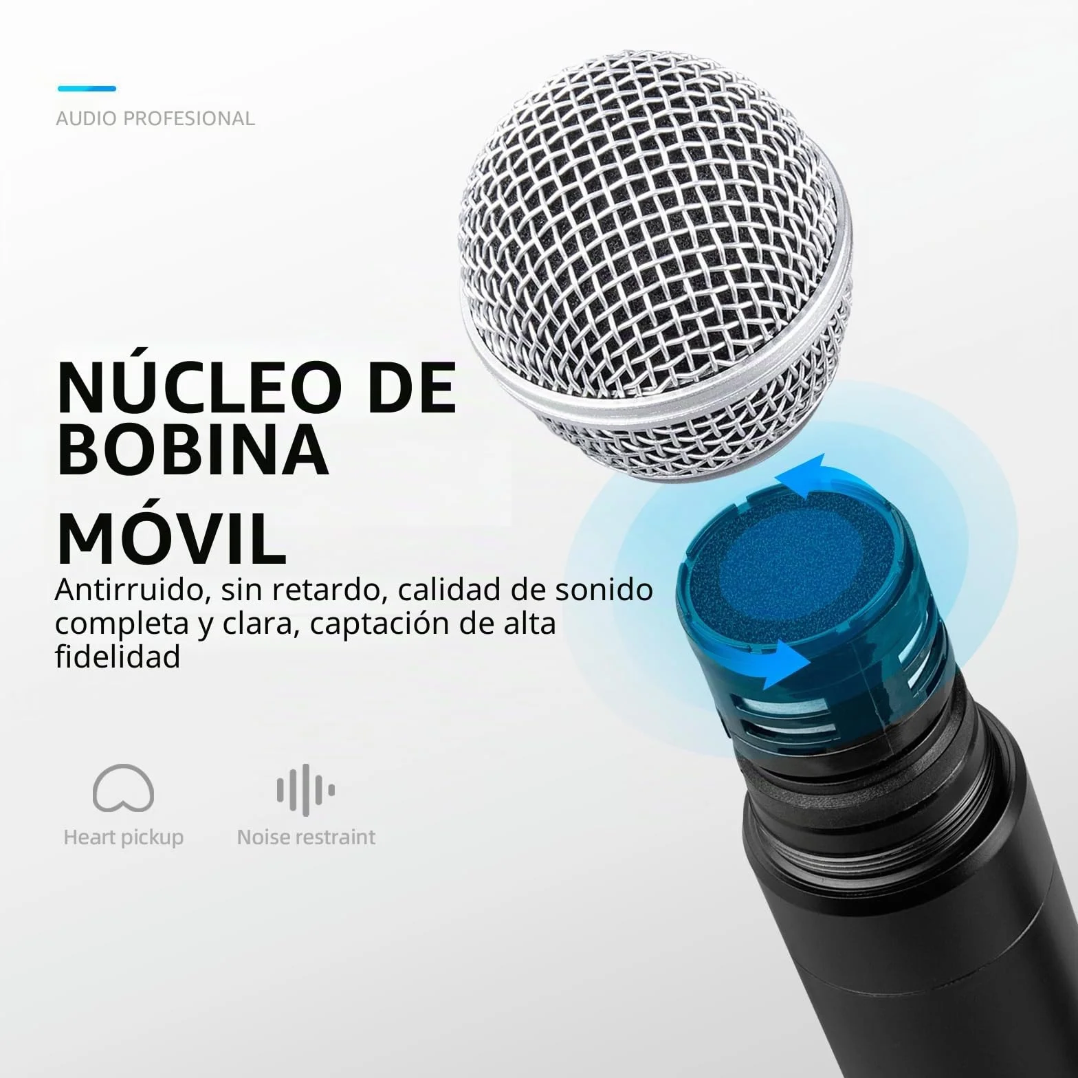 Microfono inalambrico Debra UHF UBR-102 con micrófonos inalámbricos de Diadema de Solapa, Alcance de 260 pies, Adecuado para Iglesias, conferencias, Karaoke, Bodas, DJ y Bares (2 de Mano)