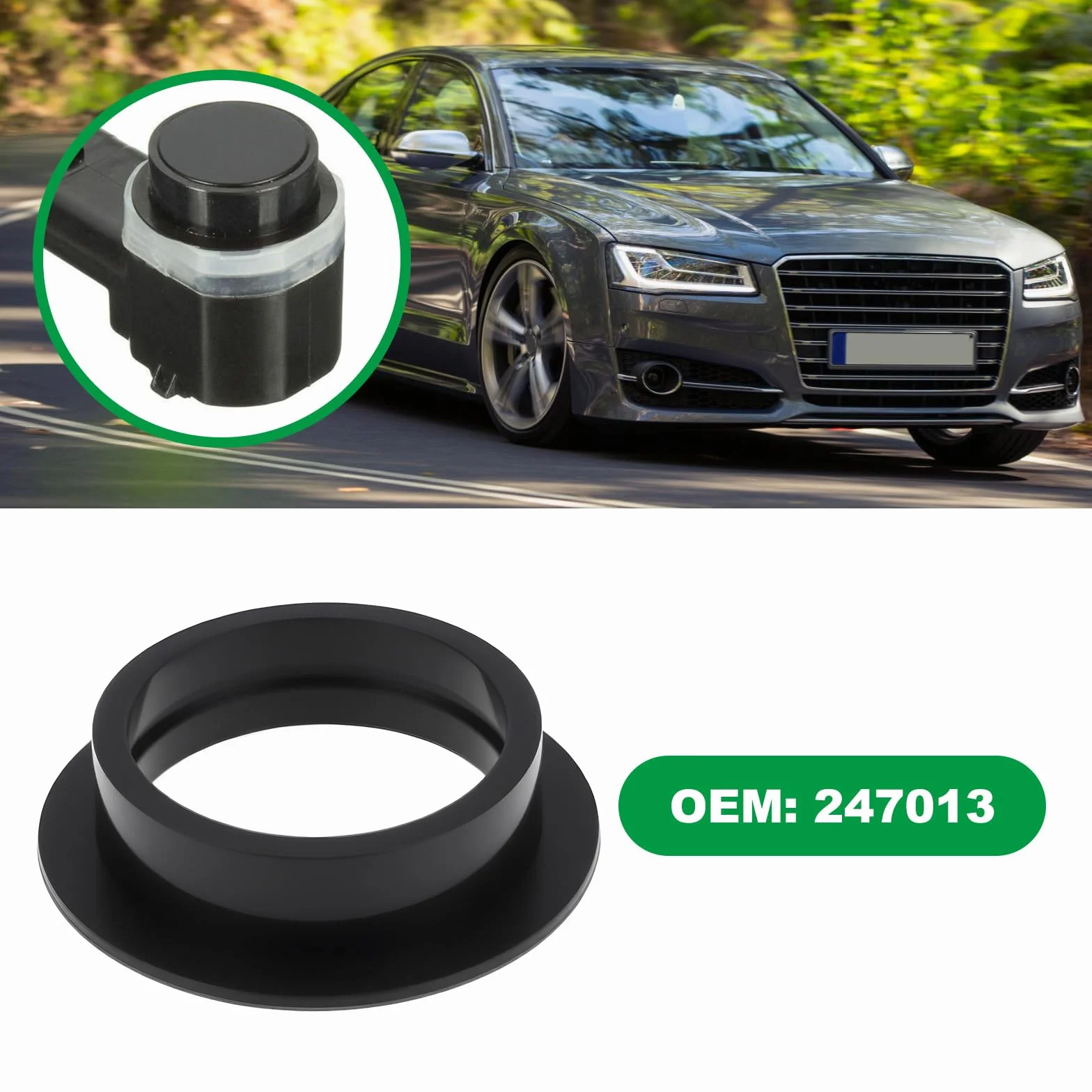 OTOTEC 5 Juntas Tóricas de Goma para Sensor de Aparcamiento Color Negro 247013 Compatibles con Audi 1S0919275