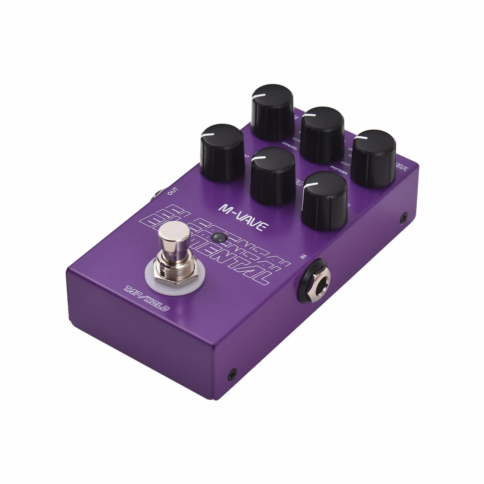Efecto de retardo ELEMENTAL - Pedal de efectos de retardo para guitarra, tipo/9 efectos de retardo, tipo/feedback, MIX/PARAM/MOD, botón DC 9 V, interfaz de entrada/salida de 6,35 mm, efecto de