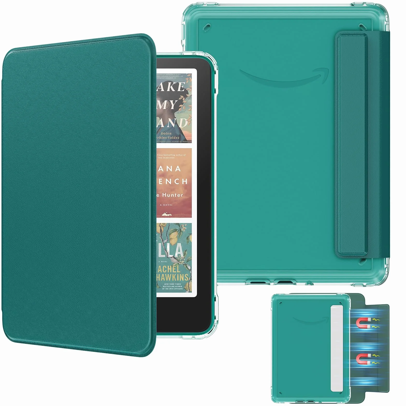 MoKo Funda Magnética para Kindle Paperwhite 12ª Generación 2024 & Kindle Colorsoft 2024/2025, Verde Jade