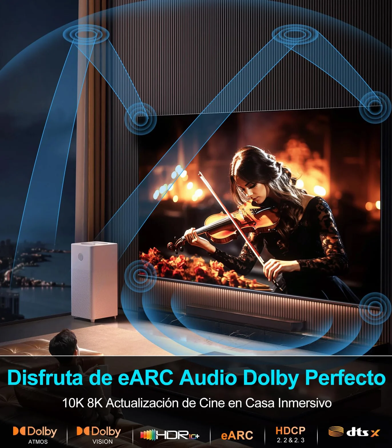 Cable HDMI 2.1 48Gbps 10K 8K 4K 1 Metro Ultra Alta Velocidad Certificado