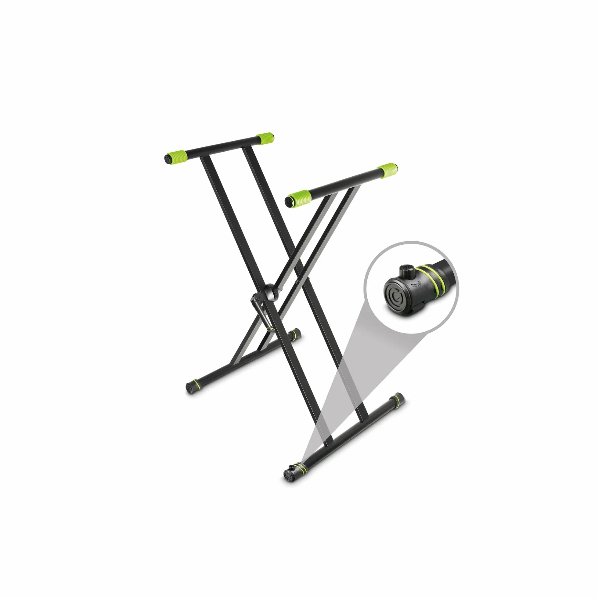 Gravity KSX 2 RD SET 1 Soporte de teclado X-Form doble y mesa de apoyo Set 1
