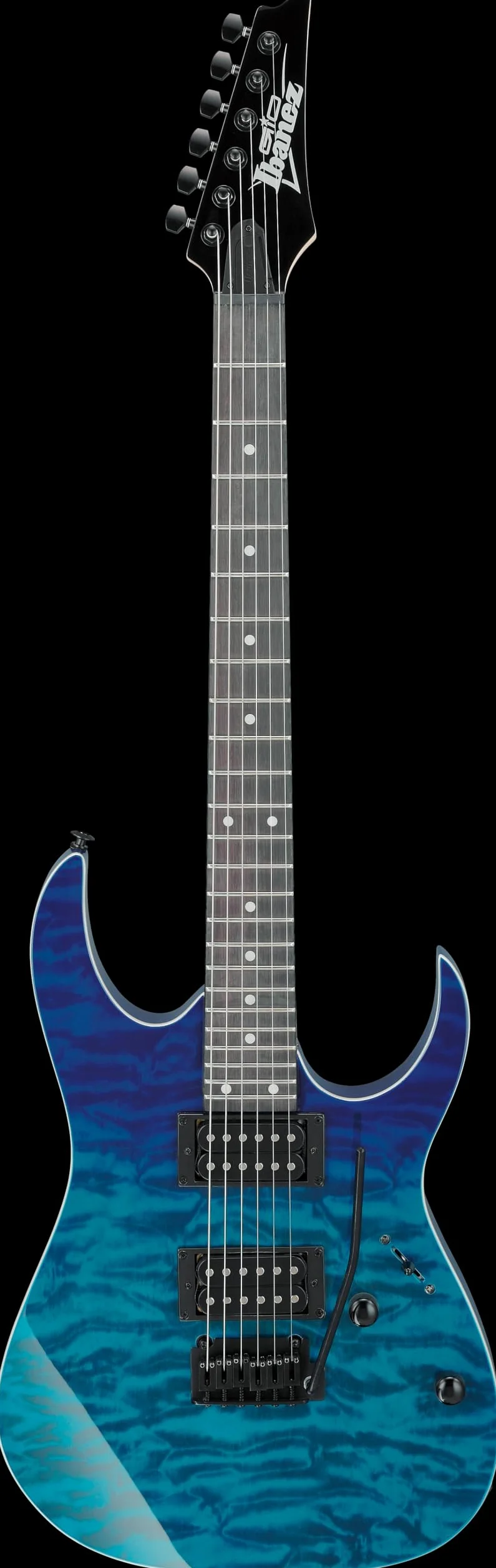 Ibanez GRG120QAASP-BGD GIO Series Guitarra eléctrica - Herrajes negros - Gradiation azul