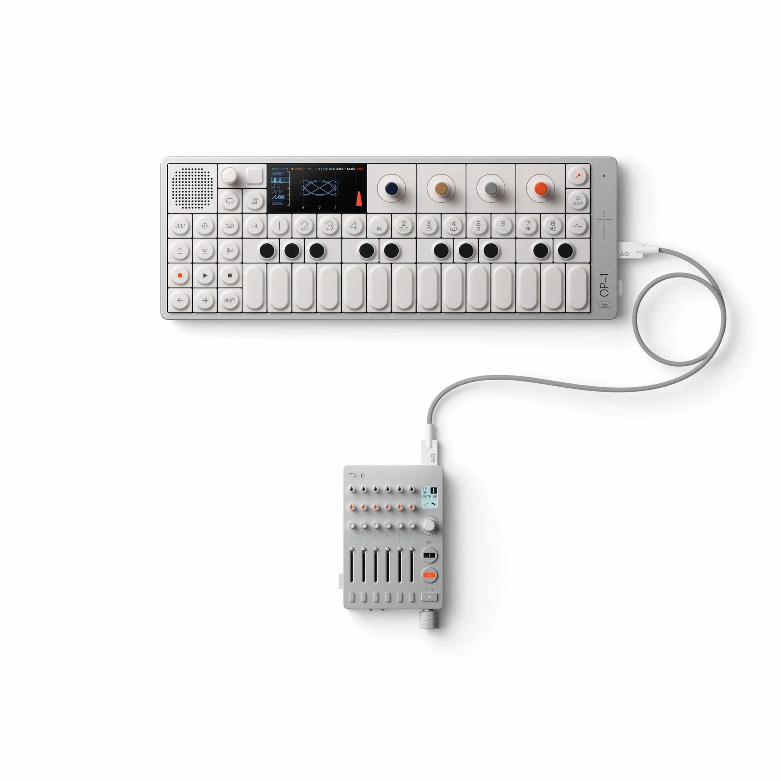 Teenage Engineering OP-1 Field (Synthétiseur, échantillonneur et boîte à rythmes portable avec haut-parleur intégré, microphone, effets et vocodeur, Bluetooth Midi, USB-C, 24 heures d'autonomie)