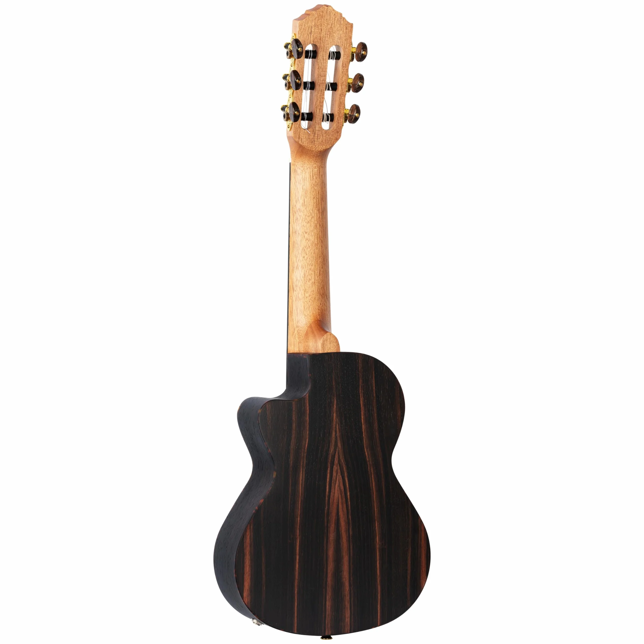 Ortega Guitars Travel Guitar electroacústica - Mini/Travel Series - Guitarlele 6 cuerdas - Ébano, caoba (RGL5EB-CE)