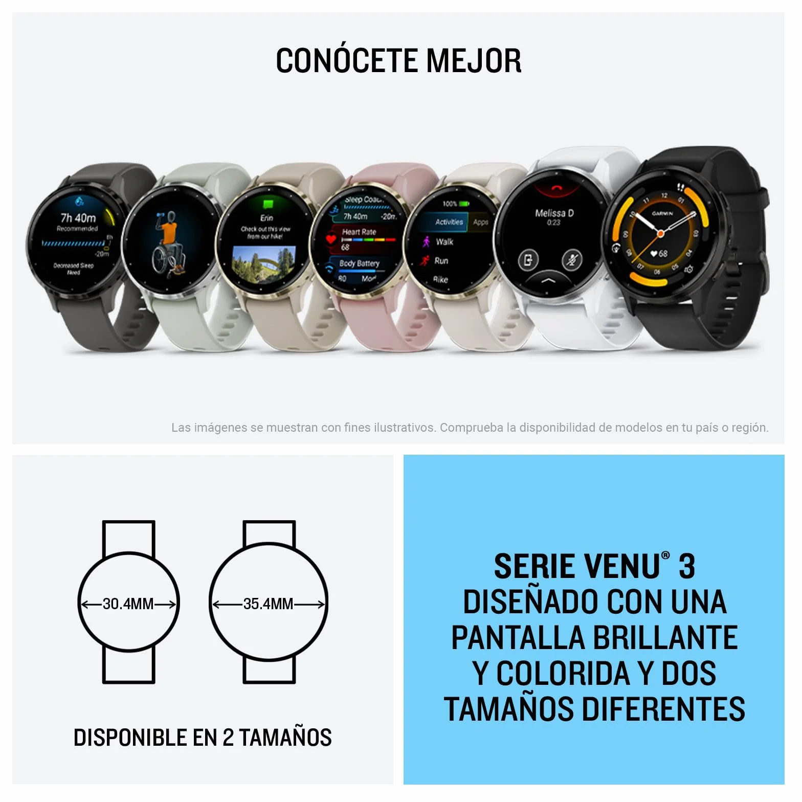 Garmin Venu 3S, Smartwatch Premium con GPS, AMOLED, Funciones avanzadas de Salud y Forma física, más de 30 Aplicaciones Deportivas, 10 días de autonomía, Beige Gold