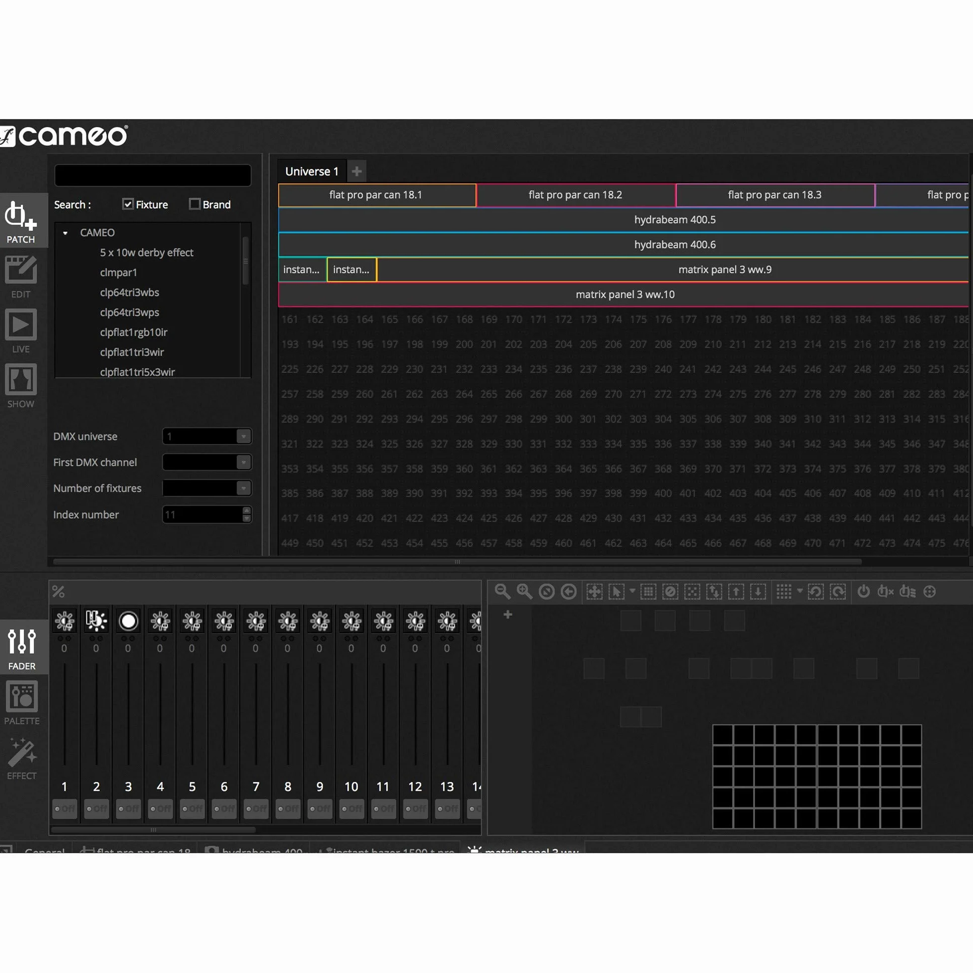 Cameo DVC CUE - Interfaz USB a DMX con hasta 2048 canales DMX y panel de control iluminado