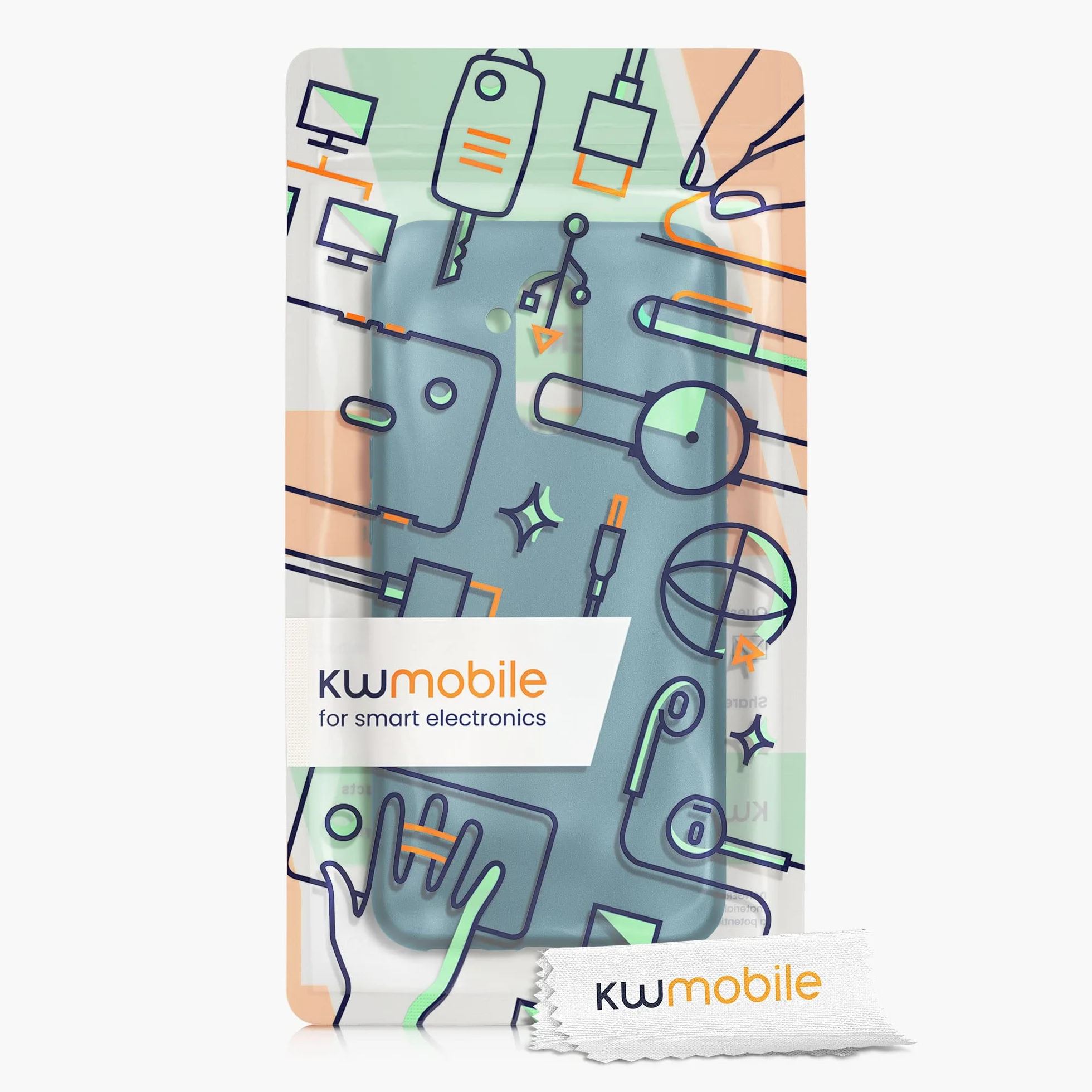 kwmobile Funda Huawei Mate 20 Lite Carcasa TPU Silicona Ultrafino Azul metálico
