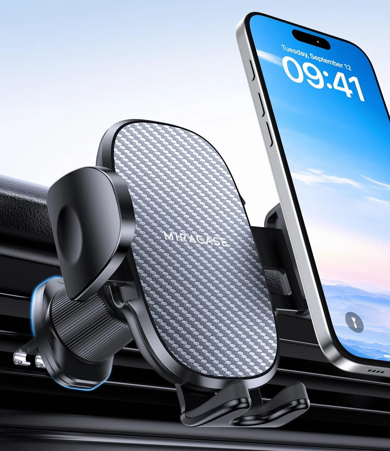 Miracase Soporte Móvil Coche Rotación 360° Compatible Phones 4.0-7.0 Pulgadas
