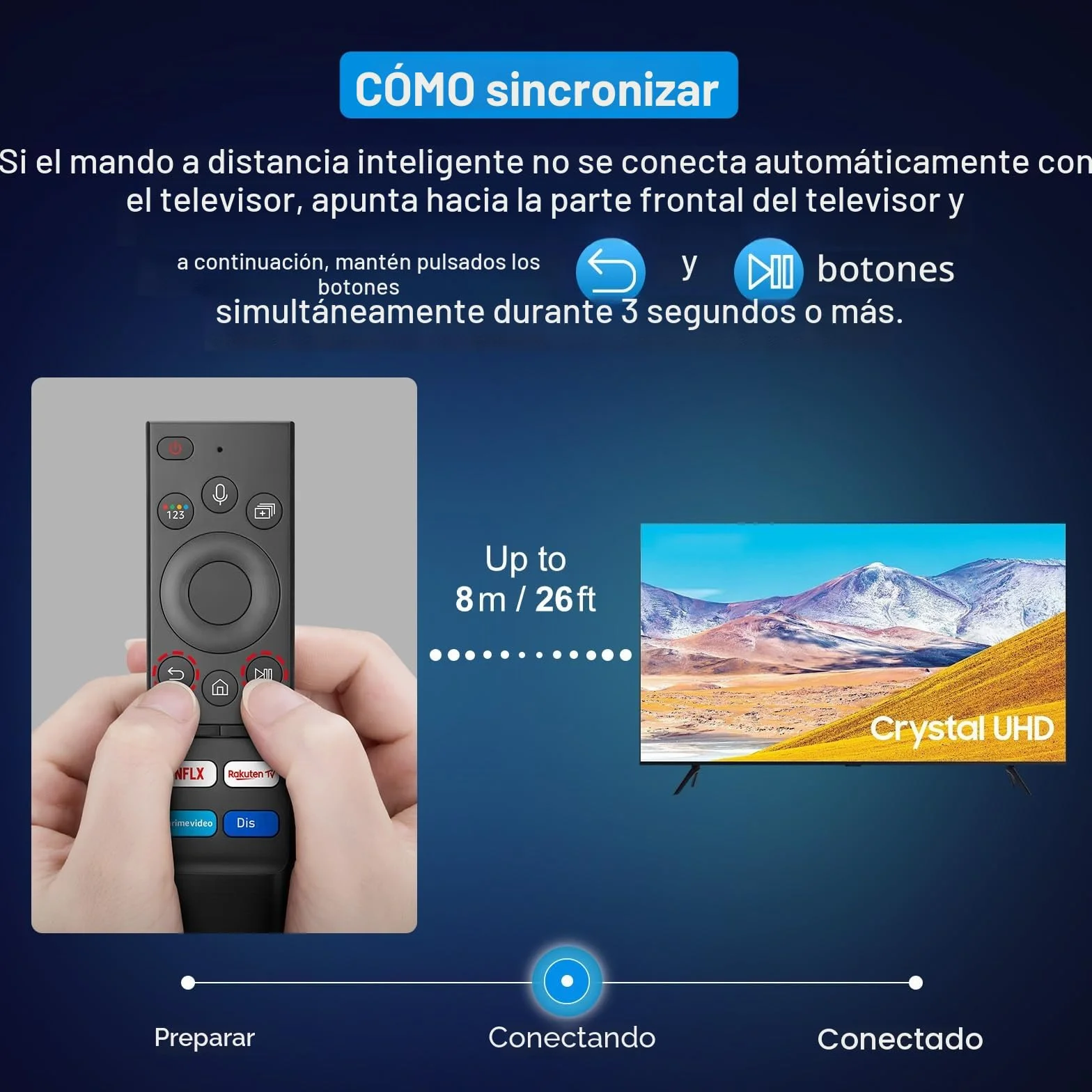 Mando Universal Samsung Smart TV QLED Crystal UHD 4K