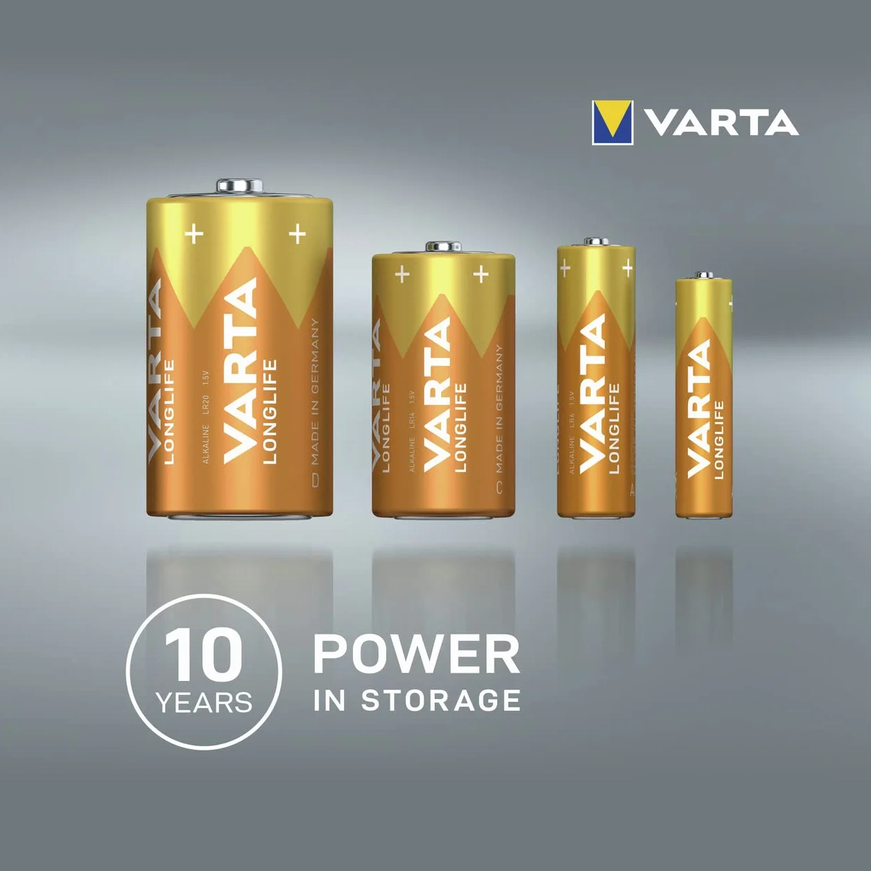 Varta Pila de 9 V Longlife 6LR61 (paquete de 2 unidades), pilas alcalinas E-Block, adecuados para los detectores de incendios, detectores de humo, afinadores