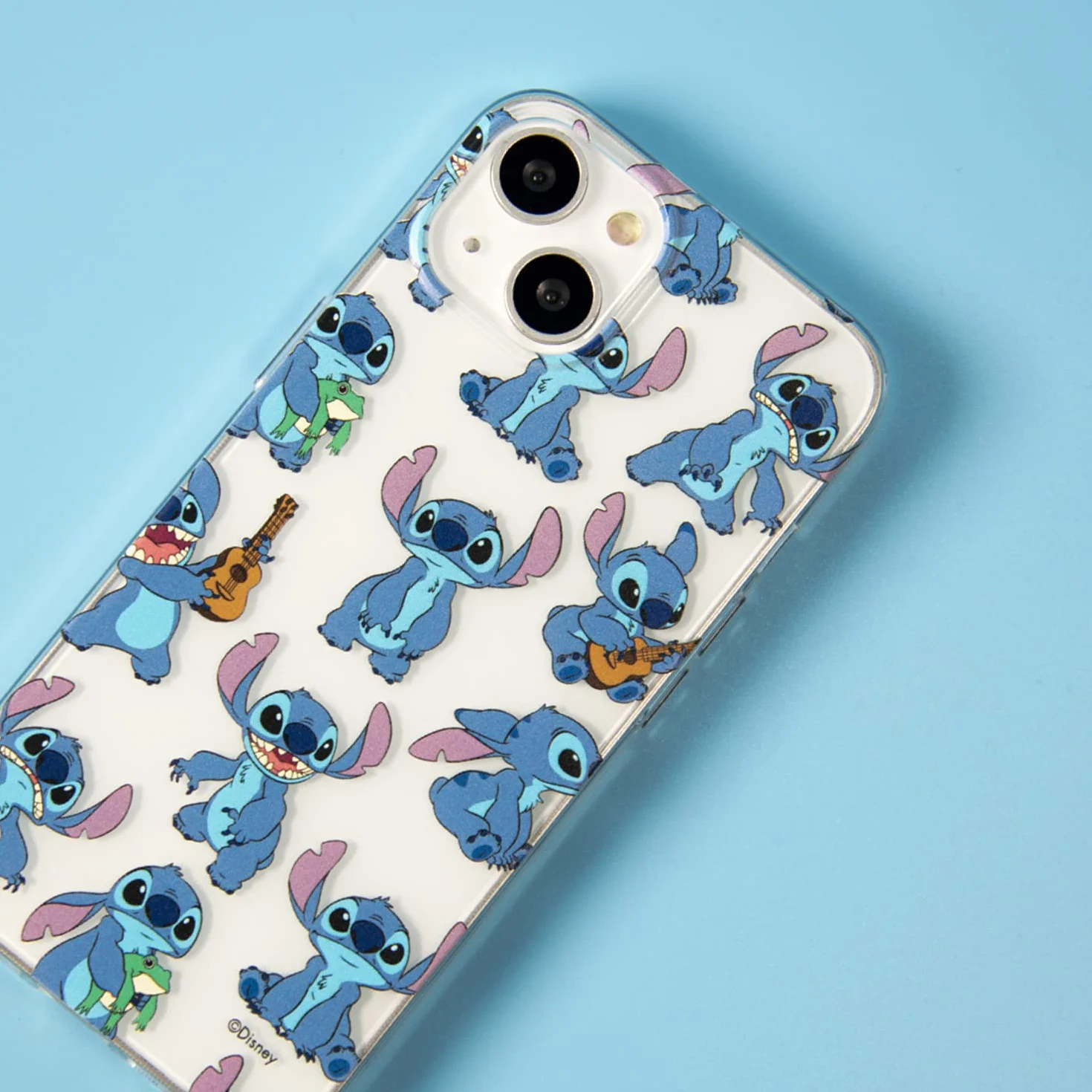 Funda para Vivo Y21S - Y33s - Y21 Oficial de Lilo & Stitch Patron Transparente para Proteger tu móvil. Carcasa para Vivo Y21S de Silicona Flexible con Licencia Oficial de Disney