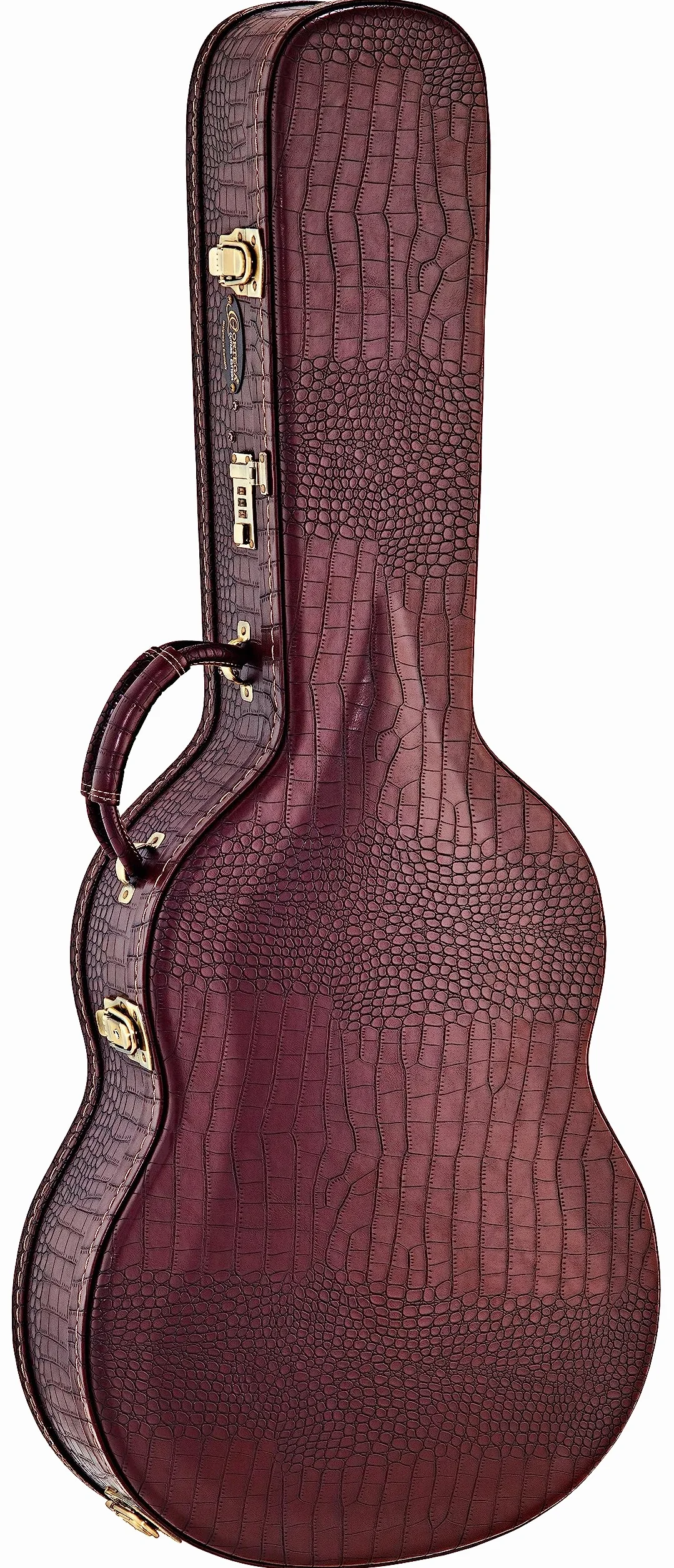 Ortega Estuche Classic Pro, Arco Tapa Bronce 120 mm Profundidad, Marrón Croco, OCCPRO
