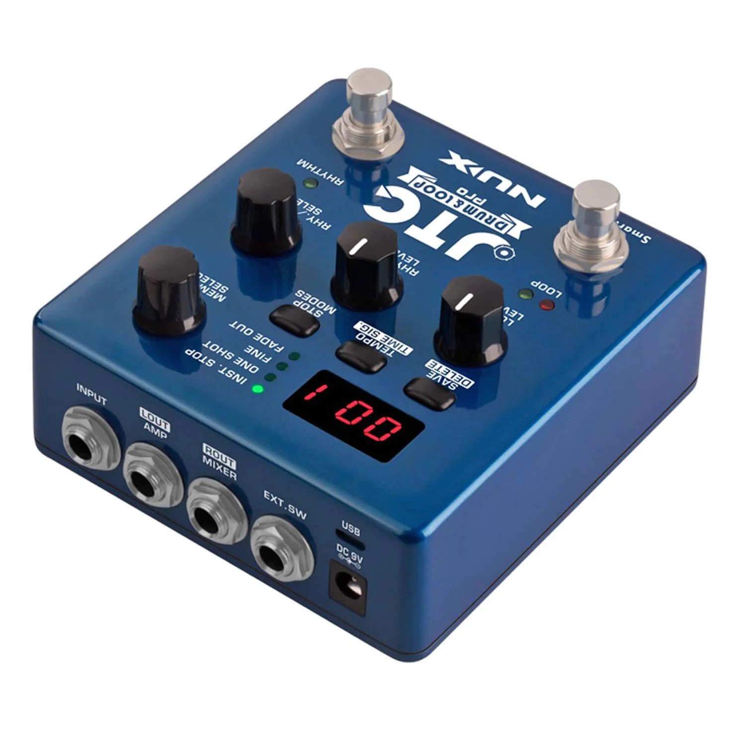 Nux JTC Tambor and Loop Pro Dual Switch - Pedal para guitarra y bajo + fuente de alimentación keepdrum