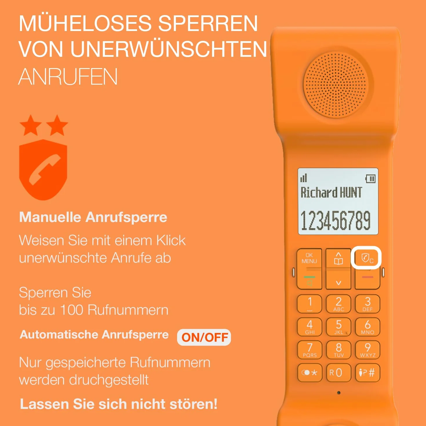 ALCATEL Epure Iconic Teléfono Inalámbrico DECT Naranja