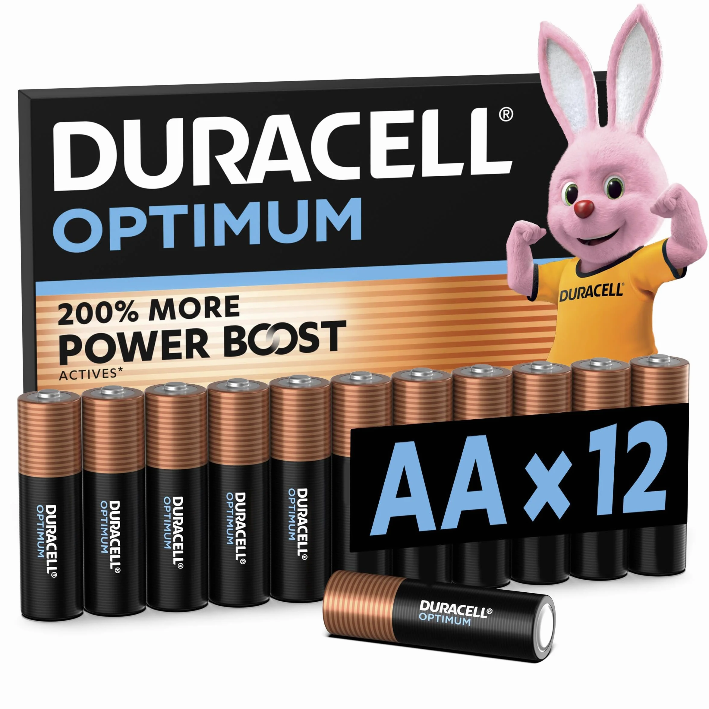 DURACELL Optimum Pilas AA 1,5 V Alcalinas Paquete 12 MX1500