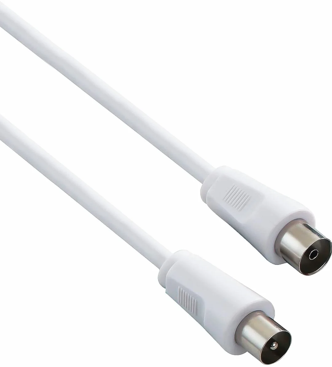 Cable de Antena Coaxial TV 2m 75 Ohmios Iec Macho Hembra Blindado DVB-T/T2 4K