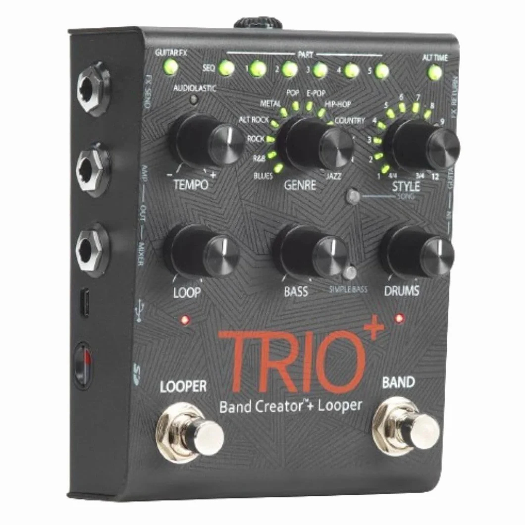 DigiTech Pedal de guitarra TRIO Plus Band Creator con lanzadera