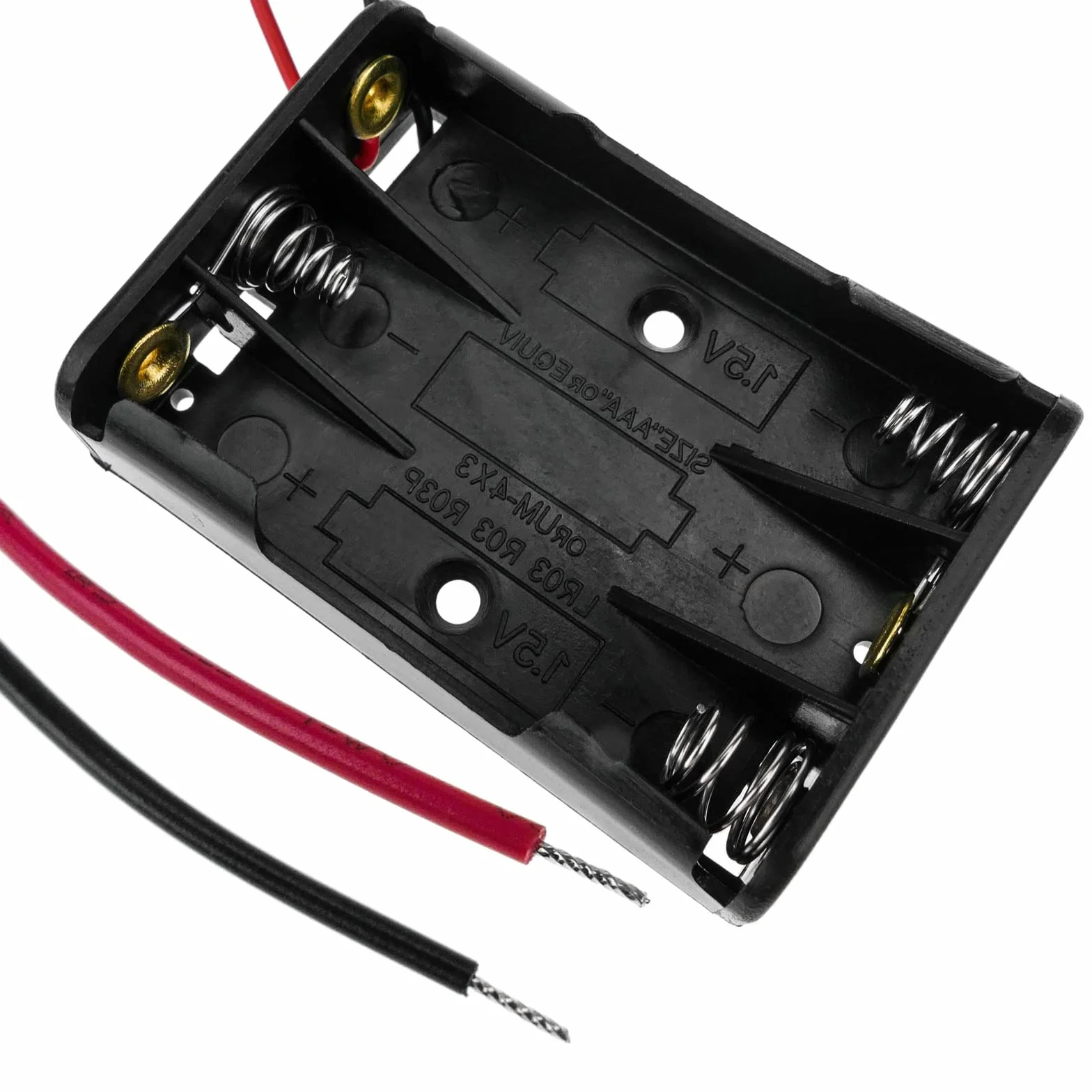 Portapilas de plástico para Tres Pilas AAA LR03 de 1.5V