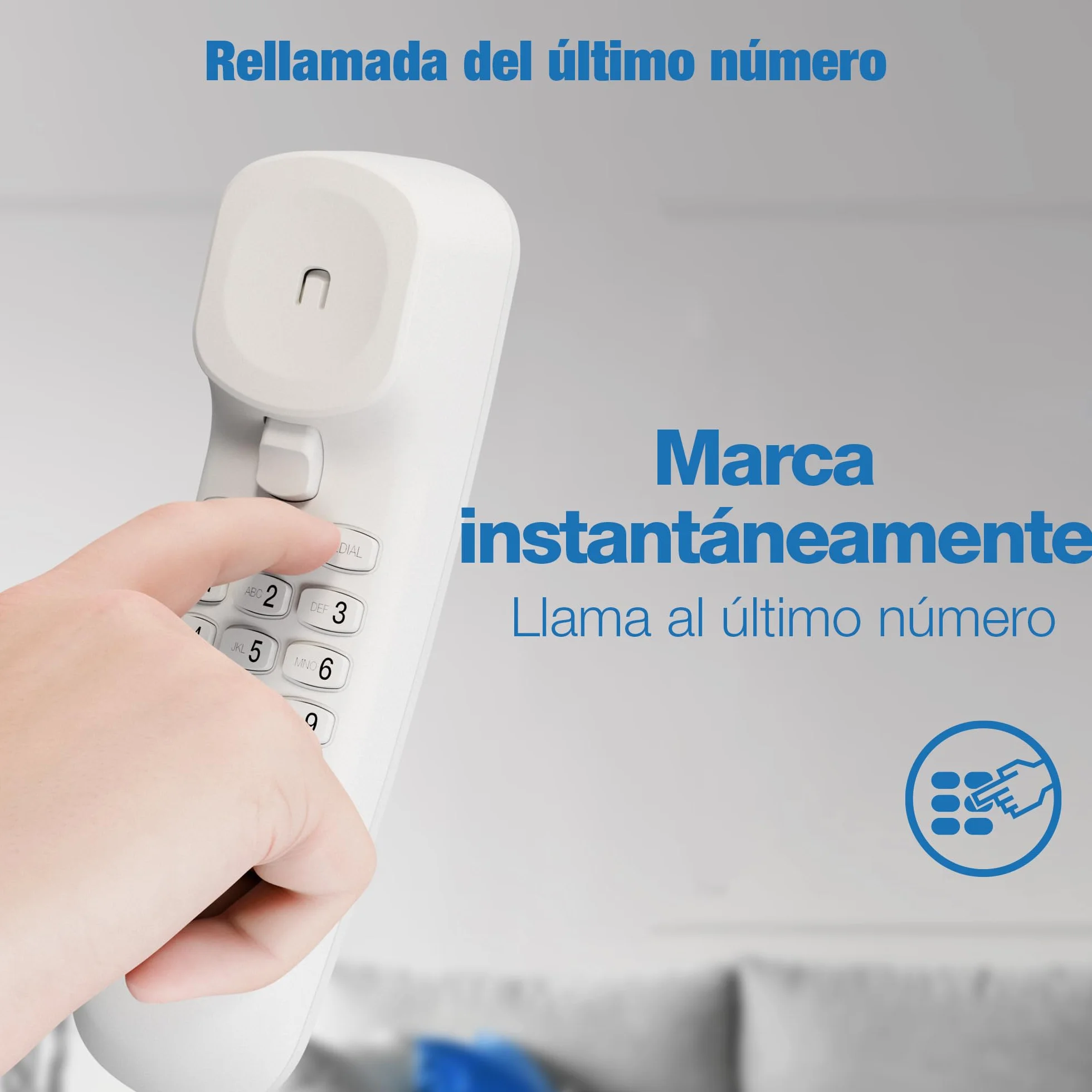 VTech CD1100 Teléfono Fijo con Cable, Control Volumen Timbre y Auricular, Rellamada, Compatible Audífonos, Apto Sobremesa Pared