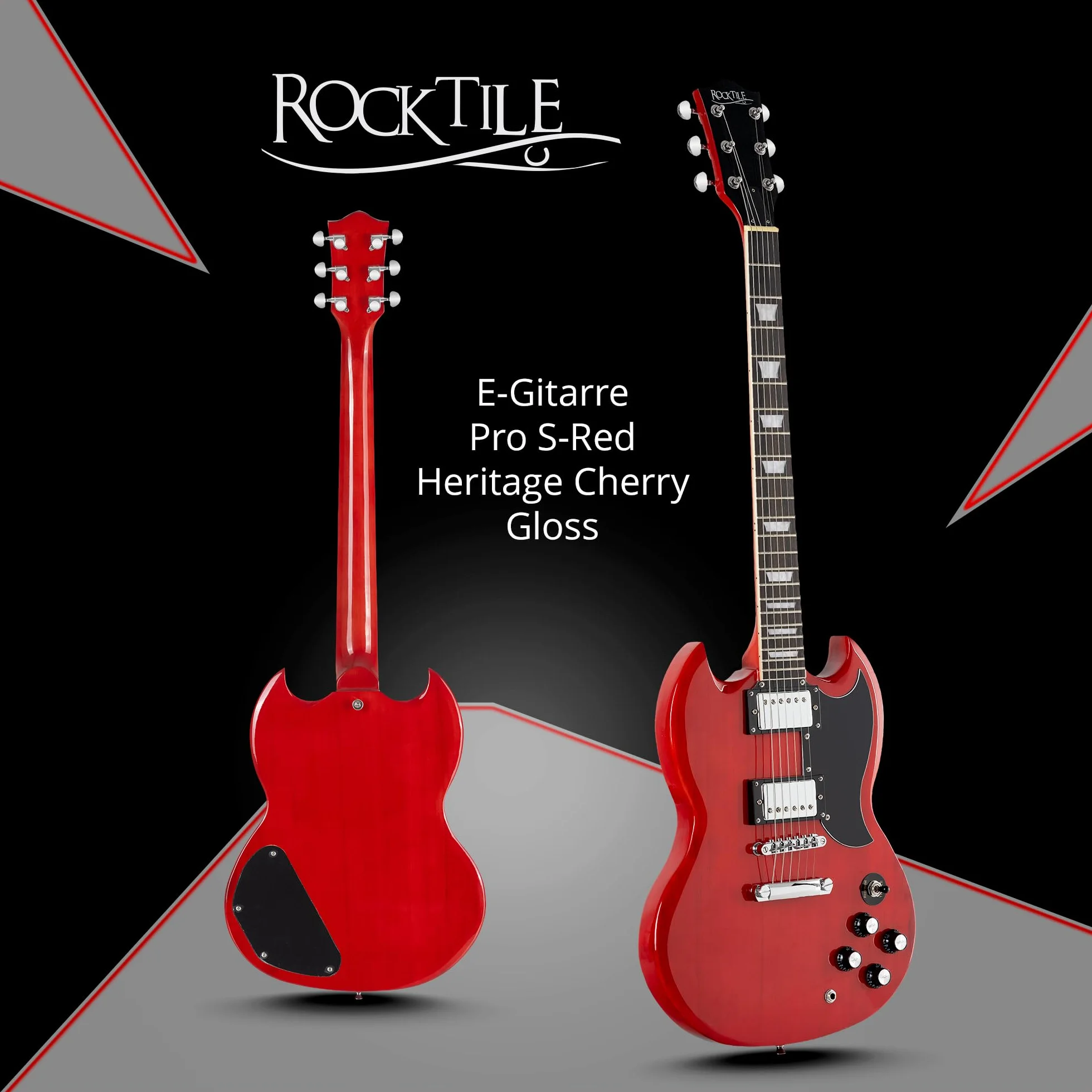 Rocktile Pro S-Red Guitarra Eléctrica Heritage Cherry