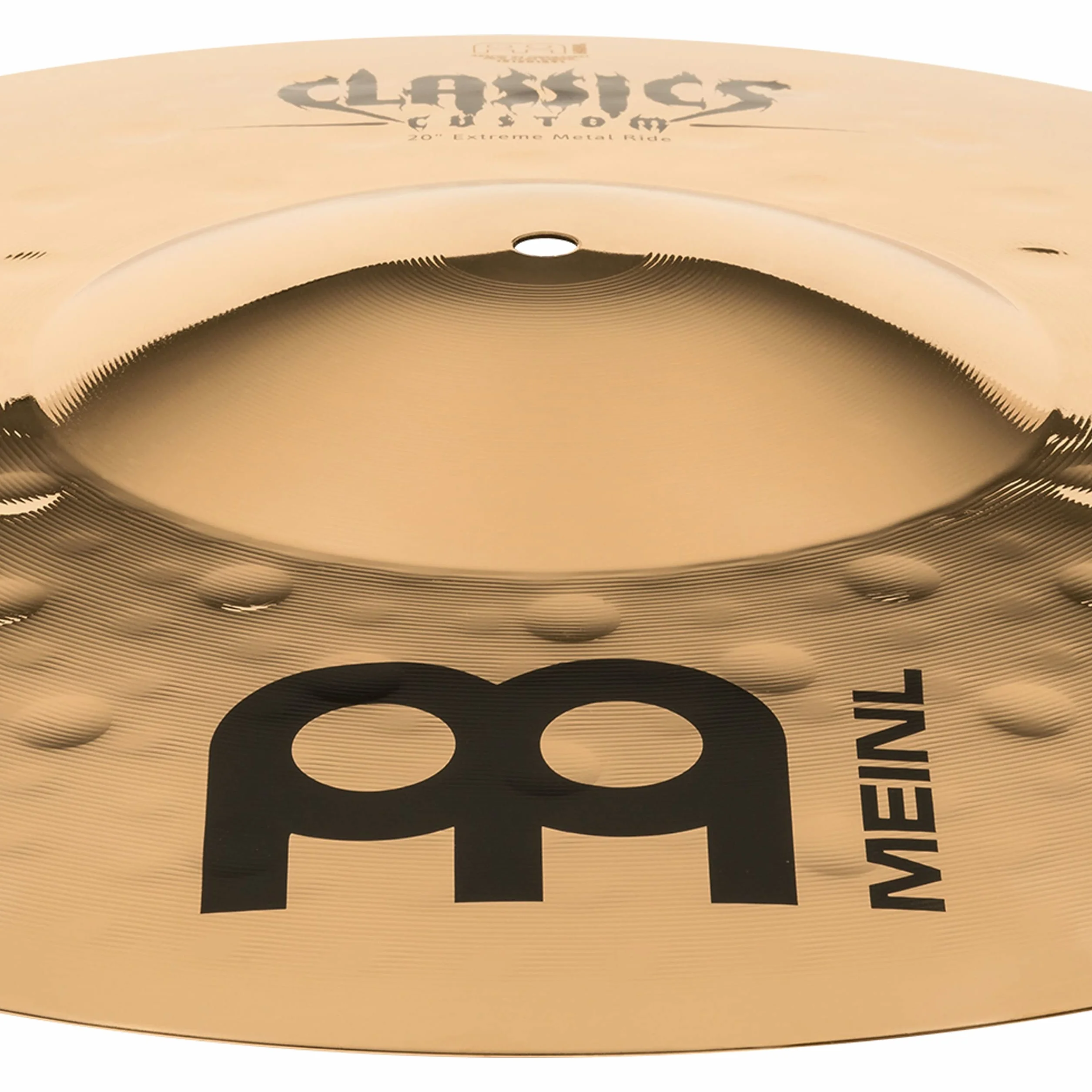 Meinl Cymbals Classics Custom Extreme Metal Plato Ride de 20 pulgadas (50,80cm) Platillos de Batería - Bronce B12, Acabado Brillante (CC20EMR-B)