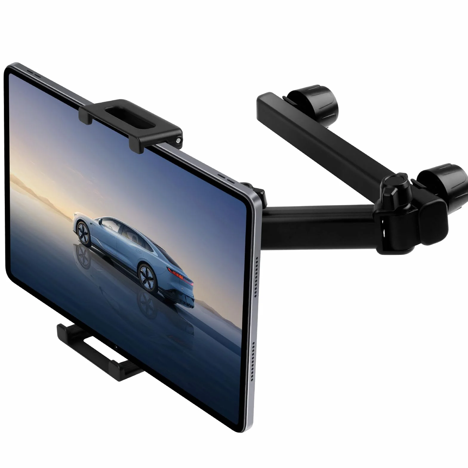 Romon Soporte Tablet Coche, Soportes Coches Reposacabezas Support Extensible Automóvil 360° Rotación para Tablets Niños Asiento Trasero Esenciales para Tablet Móvil Otros Dispositivos de 4.7-13"