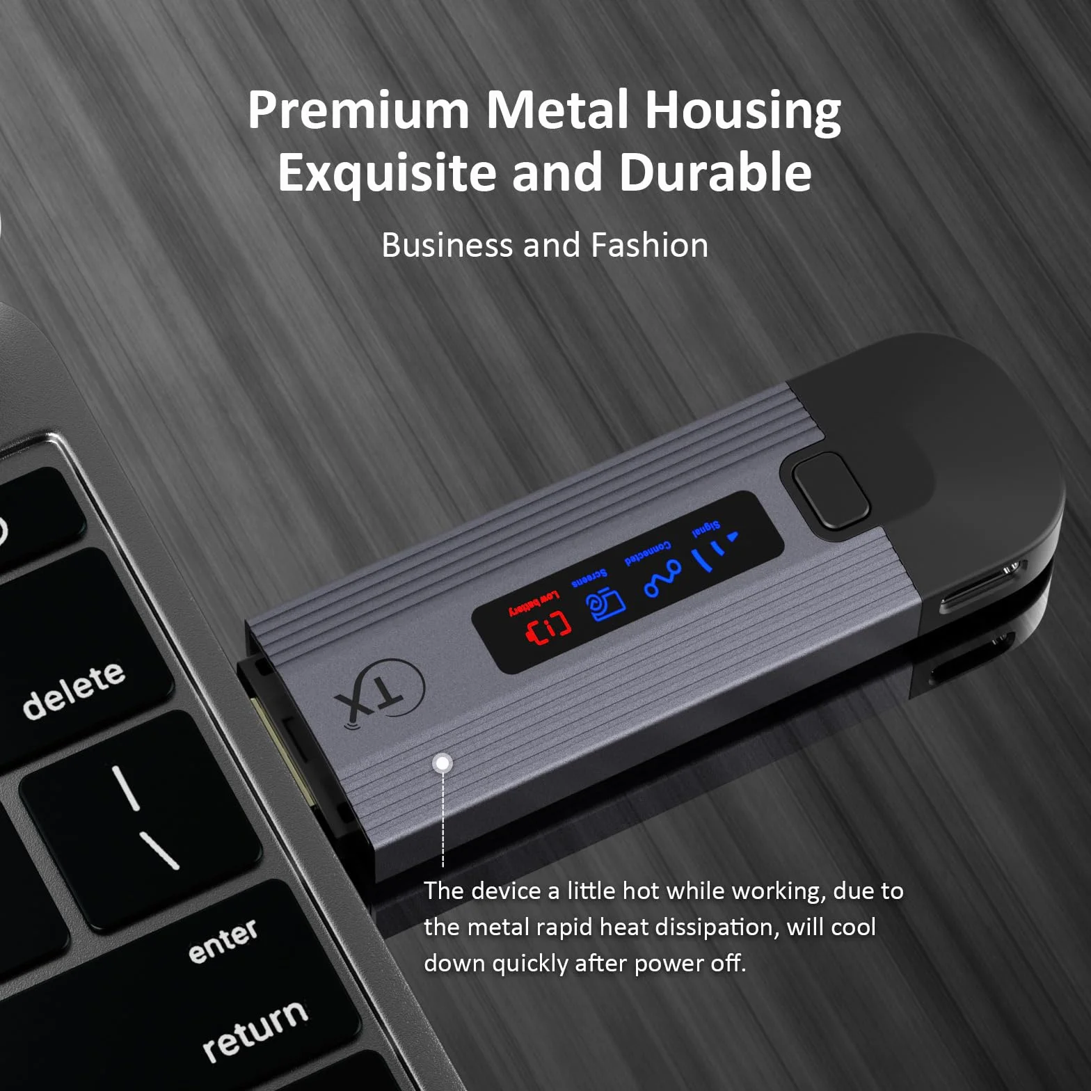 Transmisor y Receptor inalámbricos HDMI 4K, Carcasa de Kit de extensión portátil HDMI con Pantalla led, 2.4G/5G Plug&Play de transmisión de vídeo Desde la computadora portátil/Caja de TV a Monitor