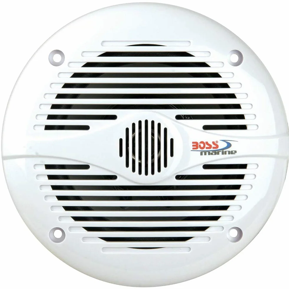 2 Altavoces Marinos Compatible con Boss Audio MR60W 2 vias 6.5" 16.50 cm 165 mm 100 vatios rms 200 vatios máx Barco Piscina mar Impermeable, Pareja + 5 Stickers Gratis
