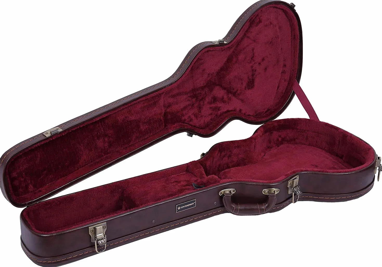 Crossrock CRW620LBR CRW620LBR CRW620LBR - Maletín de Madera para Guitarra eléctrica Les Paul, Color marrón