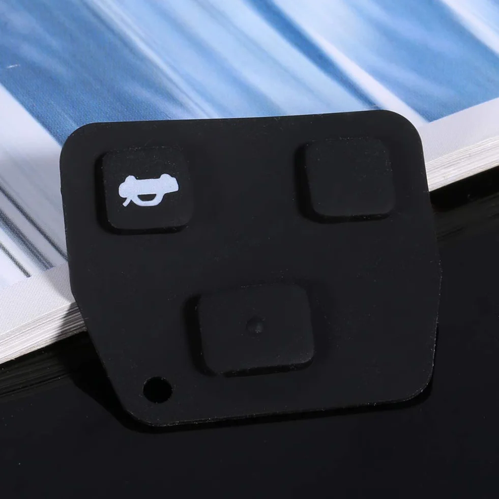 Almohadilla para Funda de Llave,Entrada sin Llave Remote Fob Shell Case 3 Botones Remote Auto Car Key Fob Shell Shell Pad de Goma reemplazo para Avensis