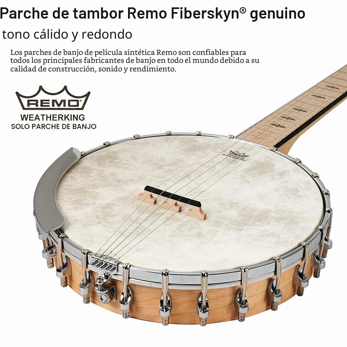 Banjo de 5 cuerdas, tamaño completo Mulucky con 24 soportes, parte posterior abierta, banjos de arce con kit para principiantes - MB1101