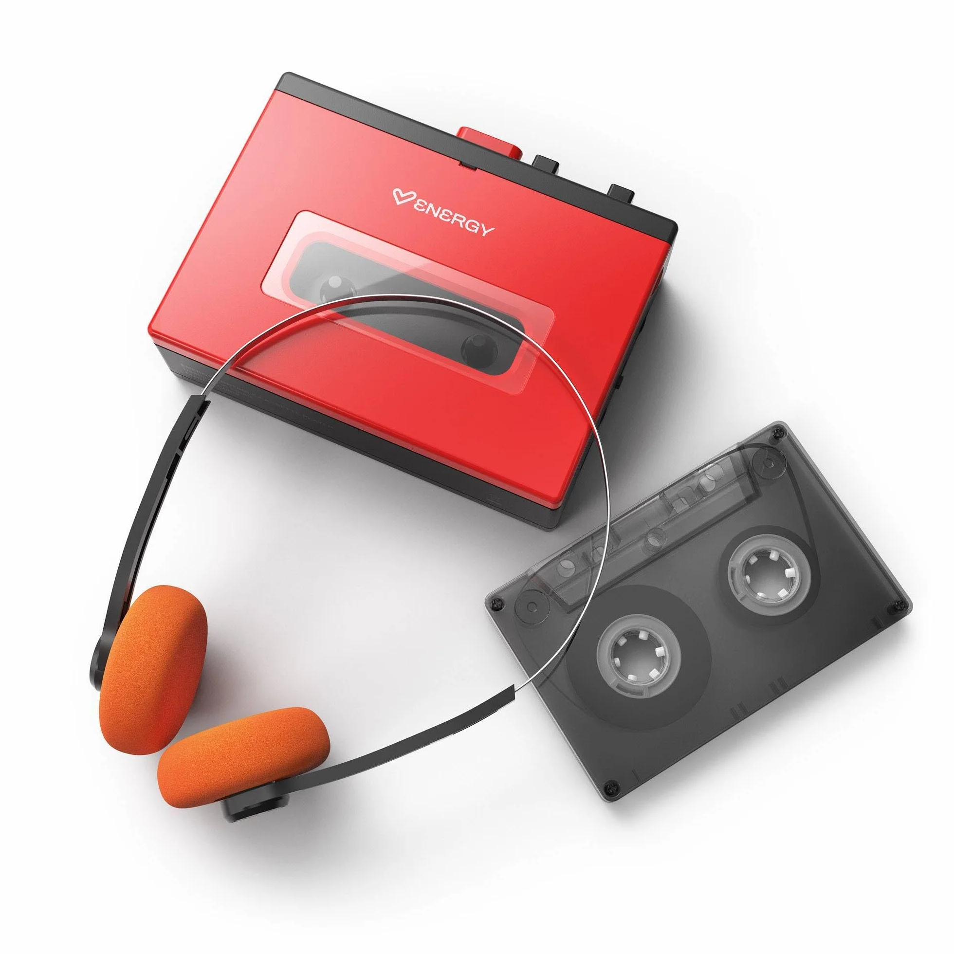 Energy Sistem Reproductor Cassette Portátil Bluetooth In/out/Batería Recargable USB-C/Altavoz y Micrófono Integrado/Sonido Analógico Retro/Incluye Auriculares Vintage/Grabación de Voz y Carga Rápida.