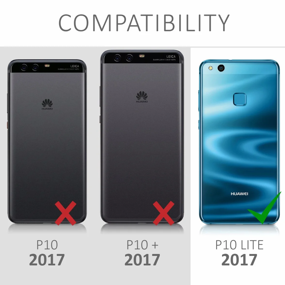 kwmobile Funda para Huawei P10 Lite Carcasa - Ultrafina de TPU y Silicona con Bordes elevados anticaídas - Azul Claro Mate
