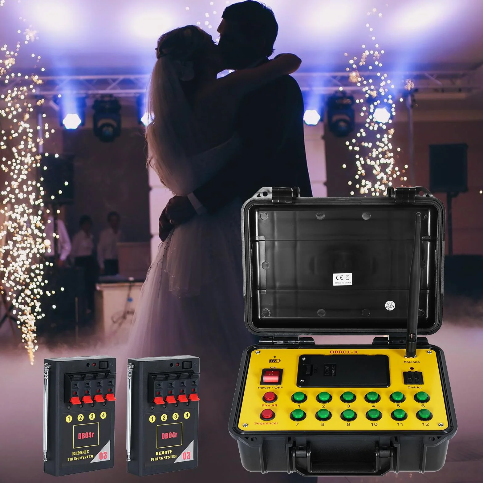 36 Canales de Control Inalámbrico, Sistema de Efecto de Escenario Inalámbrico para Equipos de Boda, Sistema de Encendido por Radio para Fuegos Artificiales, Fuente de Chispas, Gran Espectáculo, Fiesta