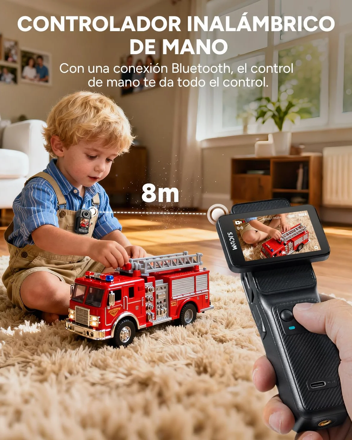 SJCAM C400 Cámara Acción 4K Paquete Vlog 64G 2.29" Pantalla Táctil 7 Horas Autonomía Impermeable Estabilización 6 Ejes Negro