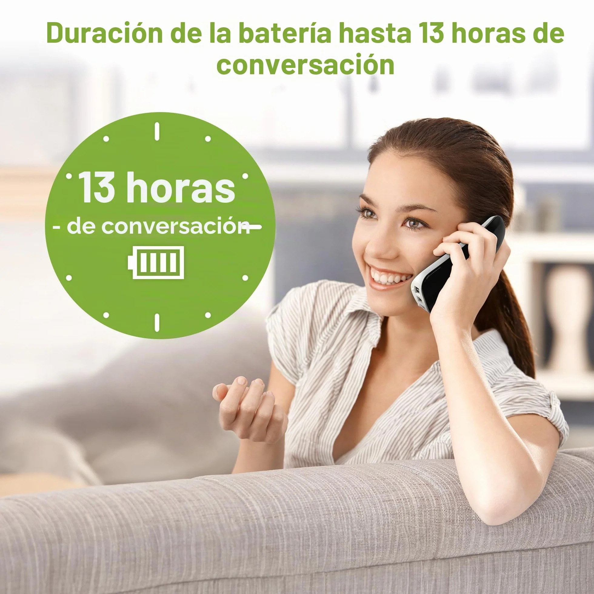VTech CS1501 Teléfono inalámbrico Casa Duo, Teléfono Fijo DECT con Manos Libres y Bloqueo de Llamadas, Doble Carga, identificador de Llamada, LCD Pantalla retroiluminada y Teclado, Modo Eco, Blanco