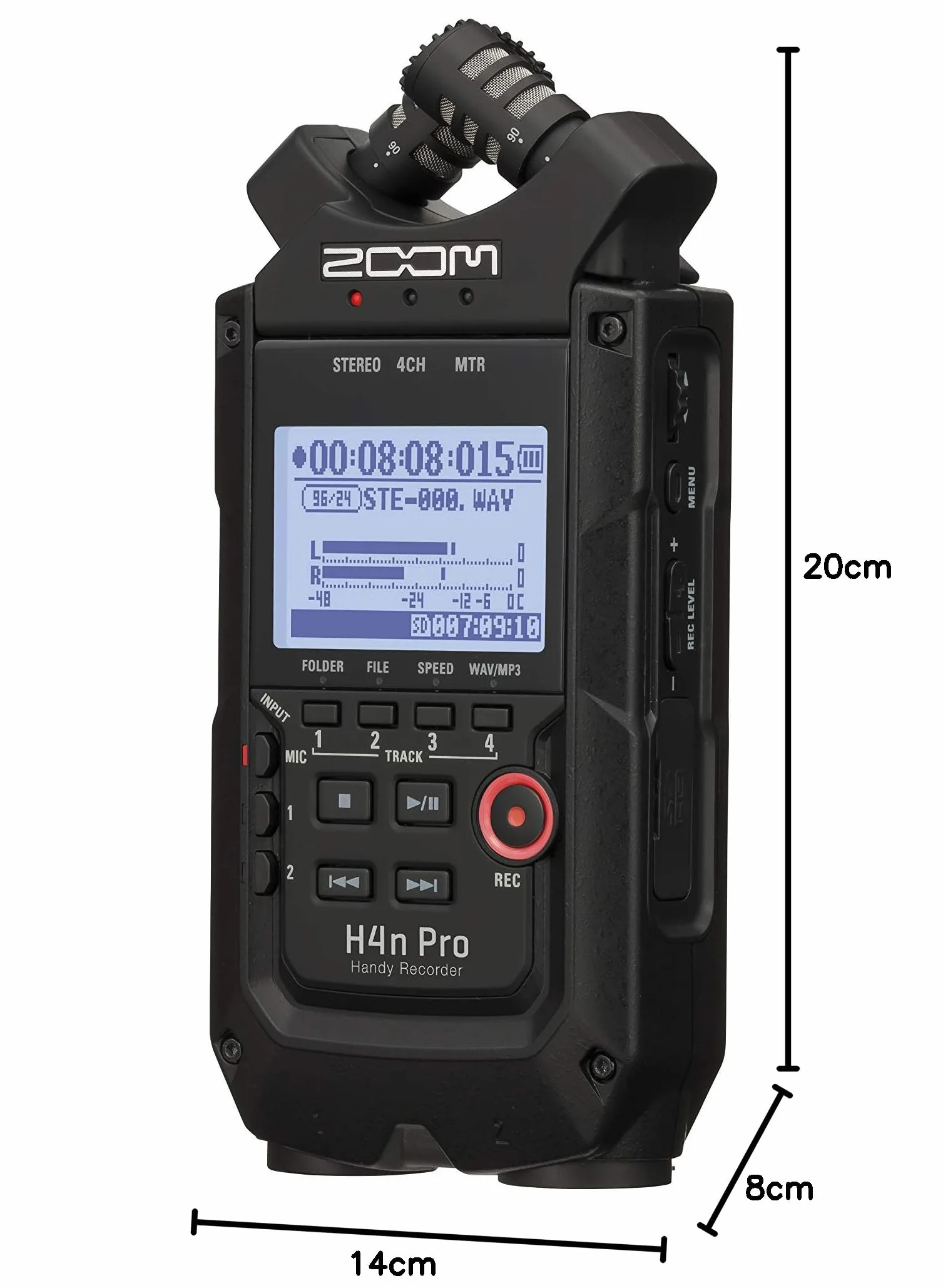 Zoom - H4nPro-BLK - Grabador 4 Pistas - interfaze USB - Color Negro