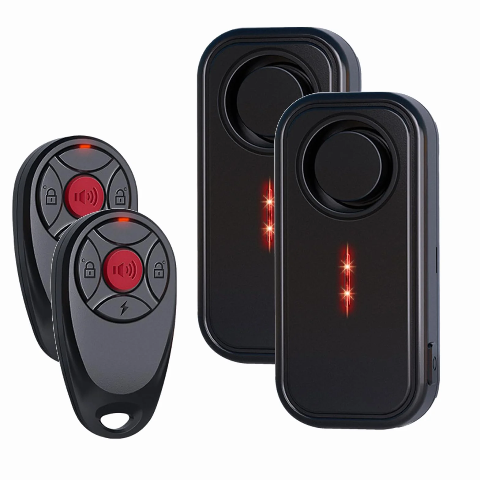 Mengshen 2 paquetes de alarma para bicicleta, 113 dB, IP66, resistente al agua, antirrobo, dispositivo de vibración, sensor de movimiento, sirena para bicicleta, coche, remolque, bicicleta eléctrica