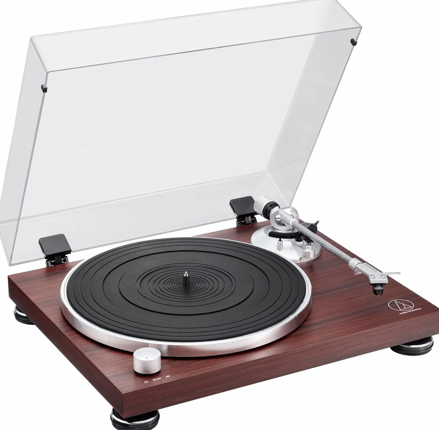 Audio-Technica LPW50BTRW Giradiscos Inalámbrico con tracción por correa Palisandro