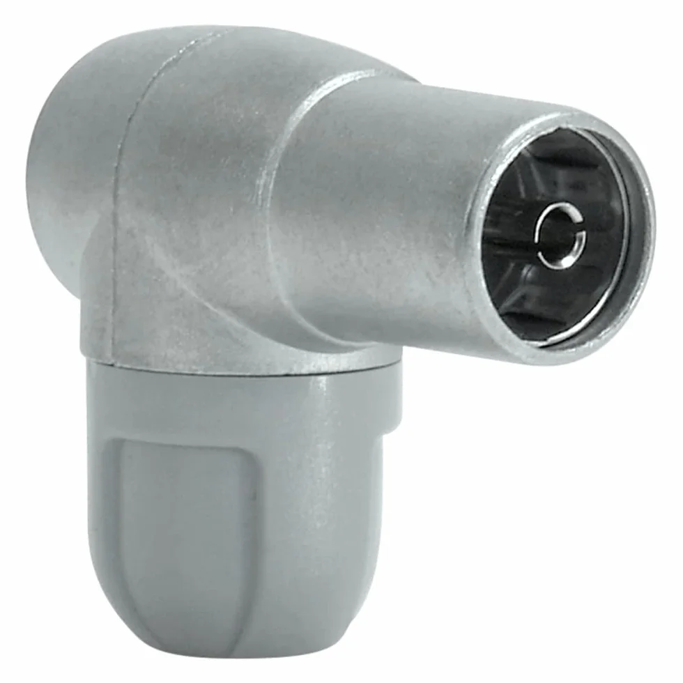 TELEVÉS Conectores CEI acodado blindado coaxial 6,9mm Pack 3 Macho + 3 Hembra Modelo 4130 4131