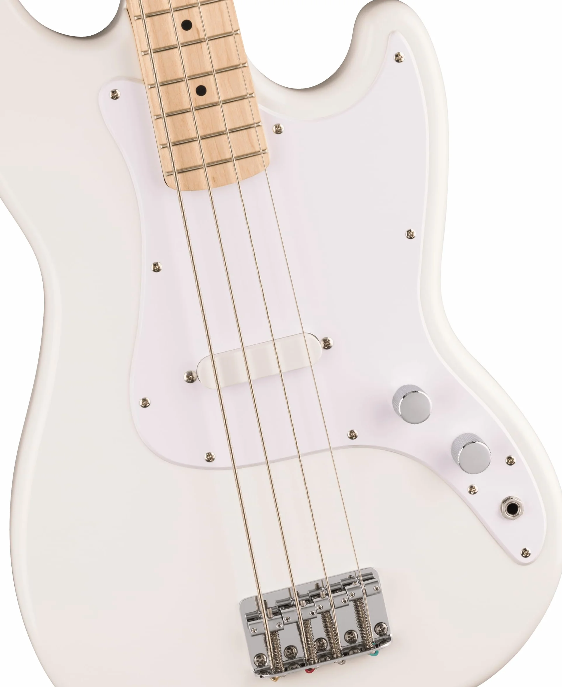Squier Sonic Bronco Bass MN Blanco Ártico - Bajo Eléctrico de 4 Cuerdas