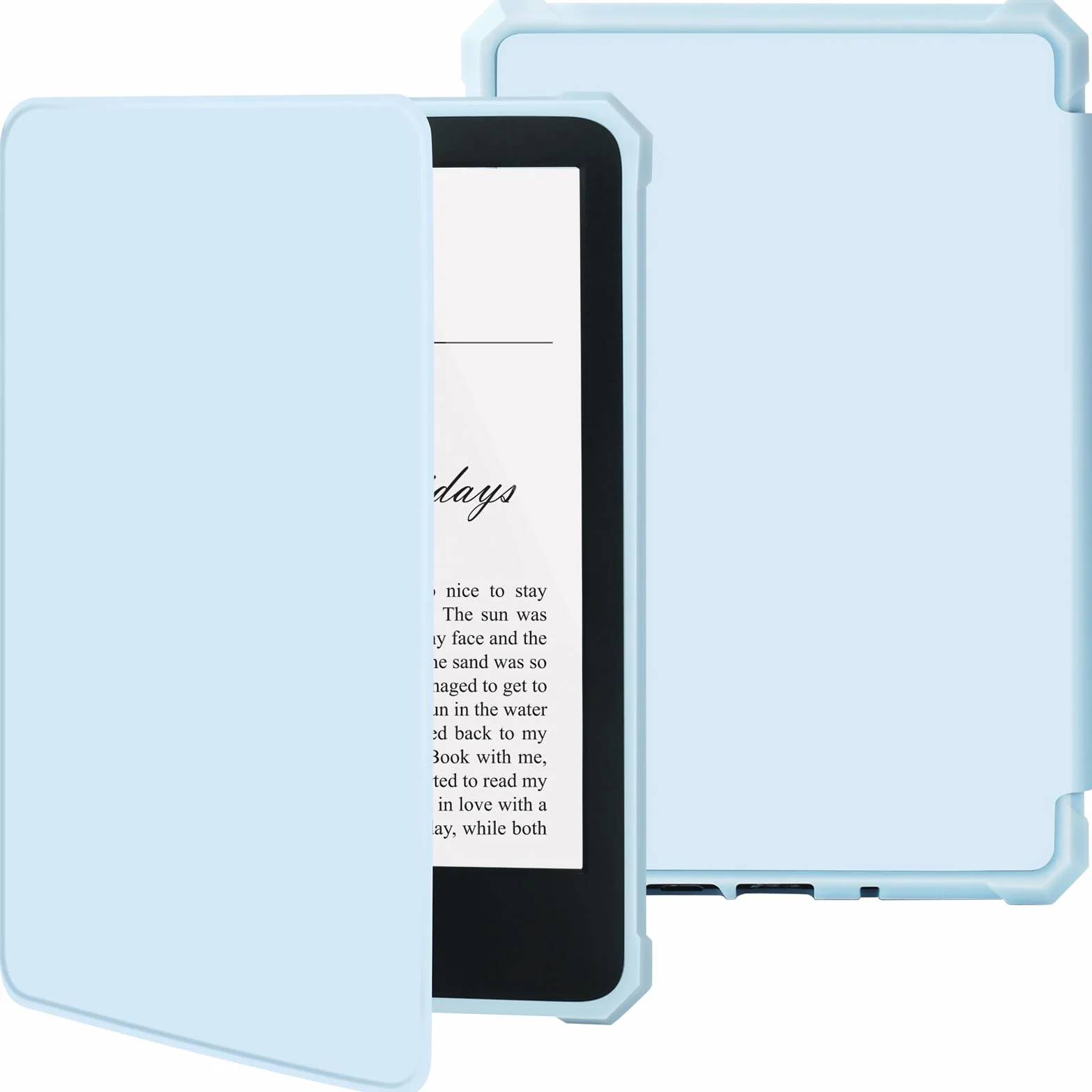Funda para Kindle Paperwhite 7" y Colorsoft Signature Edition 2024, Suspensión Automática, Azul Claro