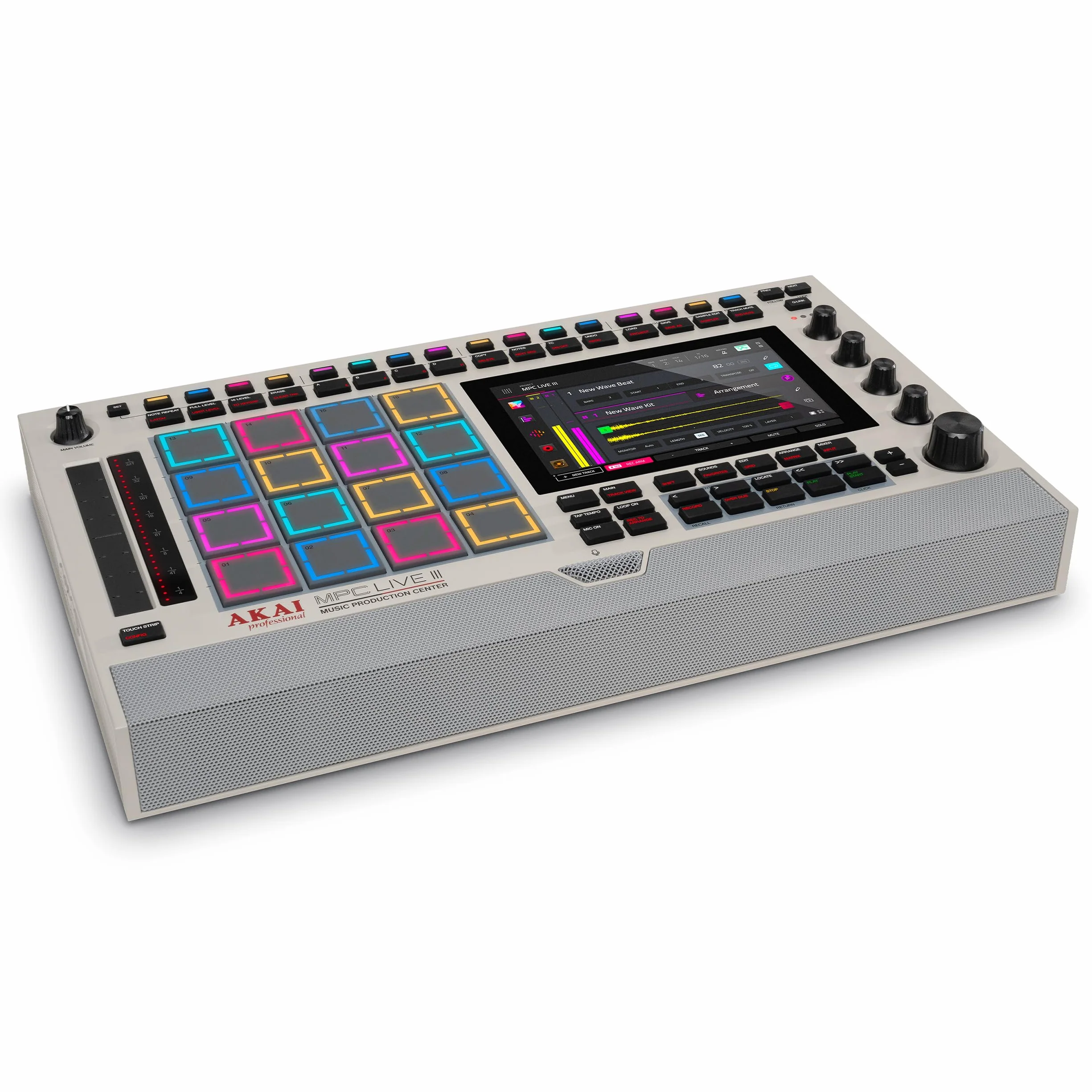 Akai Professional MPC Live III Retro Centro de Producción Musical portátil y Autónomo con Pads MPCe, Secuenciador, Pantalla táctil, Micrófono, Altavoces, Interfaz de Audio, Wi-Fi, Bluetooth, Batería